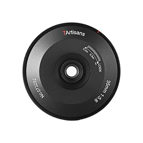 7artisans Ultradünnes Objektiv für Sony EMirrorless Kamera A6000 A6300 A6400, f5.6, 35 mm