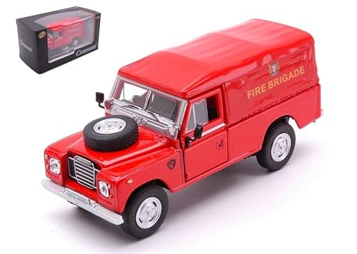 Cararama Modell in Scala, kompatibel mit CON Land Rover Serie III 109 Soft Top Feuerwehr 1:43 CA451750