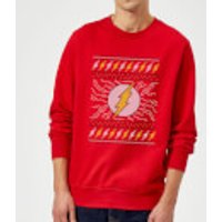 DC Flash Knit Weihnachtspullover - Rot - L