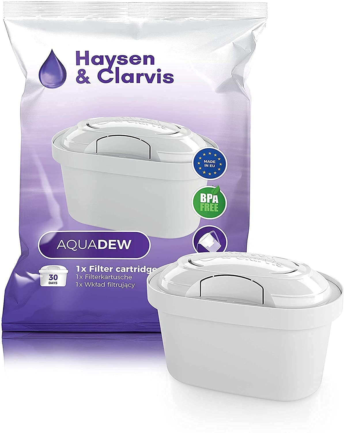 Haysen & Clarvis Wasserfilter Kartuschen Kompatibel mit Brita Maxtra, PearlCo, BWT, Dafi (12er Pack)