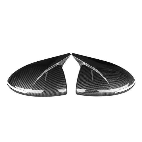 2-teilige Auto-Seitentür-Rückspiegelabdeckung, Außenzubehör, Kompatibel Mit Sonata DN8 2020–2022, Bat-Stil-Spiegelabdeckung (Color : Carbon Fiber Look)