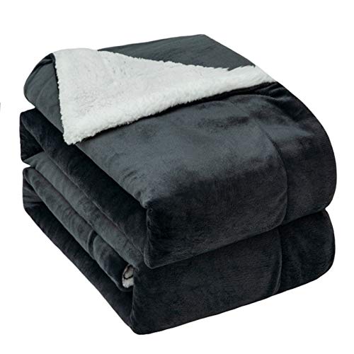 Sherpa Sofa-Überwurf, superweiches Plüsch-Fleece, Doppelbett, Decke, warm, flauschig, wendbar, Mikrofaser, Bett-Couch-Decken, 004–230 x 230