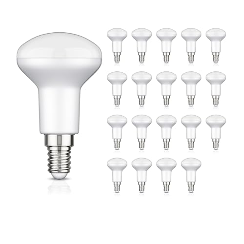 ledscom.de E14 LED Leuchtmittel, R50, warmweiß (2700 K), 5,2 W, 485lm, 112°, matt, 20 Stk.