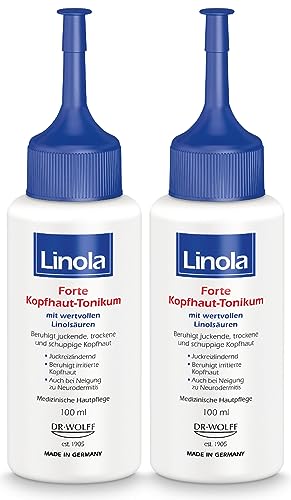 Linola Forte Kopfhaut-Tonikum - 2 x 100 ml | Kopfhautpflege bei juckender, trockener und schuppiger Kopfhaut | Lindert Juckreiz und leichte Entzündungen | auch bei Neigung zu Neurodermitis geeignet