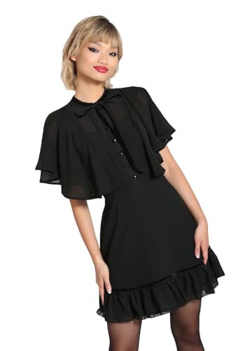 Hell Bunny Imperia Dress Frauen Kurzes Kleid schwarz L 100% Polyester Gothic, Sommerkleider