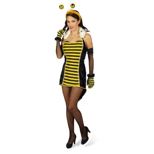 Andrea Moden - Kostüm Kleid Bienenkönigin, mit Kragen und Stulpen, Tierkostüm, Motto-Party, Karneval