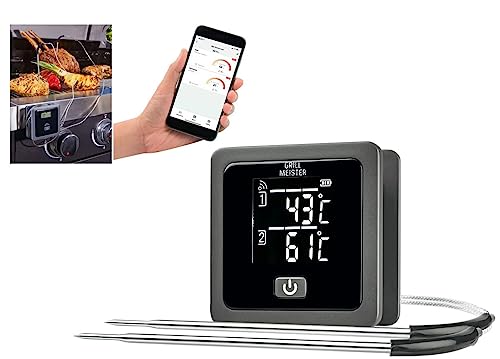 Bluetooth Grillthermometer Thermometer Küche Fleisch Grill Fleischthermometer Grillthermometer Smoker Digital Funk Thermometer Grillthermometer Fleischthermometer