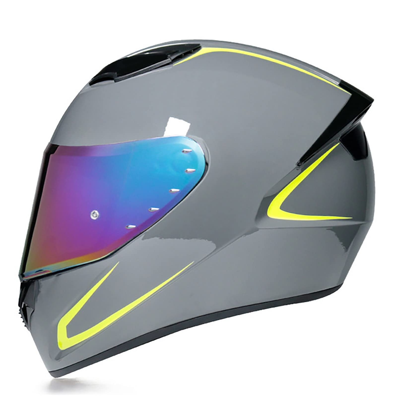 Integralhelm Motorradhelm ECE Zertifiziert Motorrad Klapphelm Moped Street Bike Racing Sturzhelm,für Erwachsene Herren Und Damen Mit Doppel-Sonnenblende Integralhelm Sturzhelm