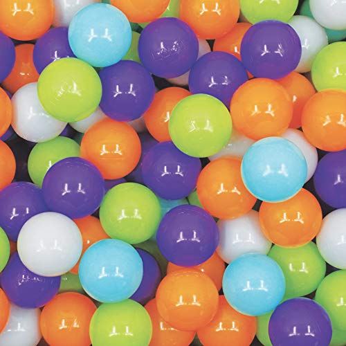 LUDI - Carton de 250 balles multicolores souples en Plastique Anti-écrasement. A partir de 6 Mois. Balles à Lancer, Faire Rouler et Pour Piscine à balles. Diamètre : 6 cm - réf. 90006