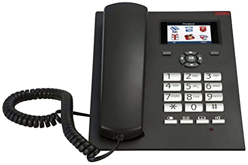 Fysic FM-2950 - Festnetztelefon für Senioren - Großtastentelefon - Seniorentelefon mit 5,6cm Display - Schwarz