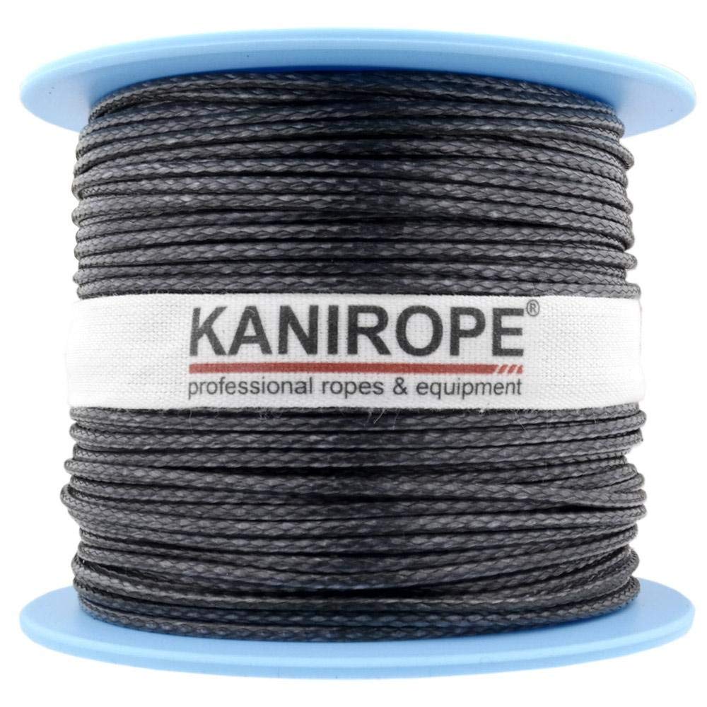 Kanirope® Dyneema Seil PRO 1,5mm 100m Schwarz 12-fach geflochten SK78 verstreckt beschichtet