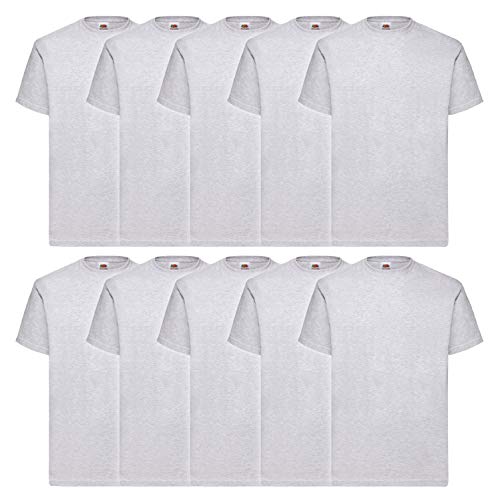 Fruit of the Loom Herren Super Premium Short Sleeve T-Shirt, Grau, 2XL