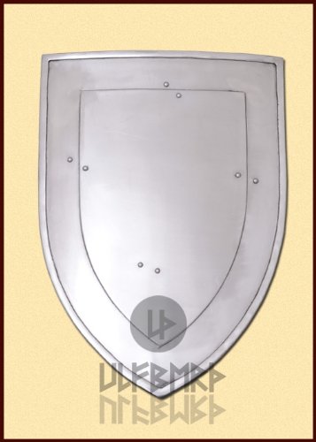 Ulfberth Wappenschild aus Stahl mit Innenpolster Mittelalter Schaukampf Schild