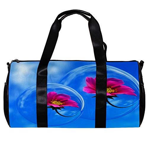 Yuzheng Rosa Faltbare Reisetasche Duffel Tote Bag für Männer Frauen Leichte Sporttasche Große Kapazität Gepäck Weekender Duffle für Comping Travel Sport 45x23x23cm