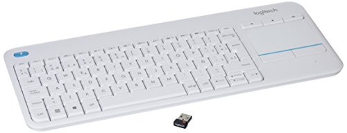 Logitech K400 Plus White Wireless Tastatur (Qwerty, Spanisch Tastaturlayout)