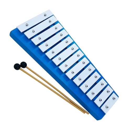 Glockenspiel, Schlaginstrument, blauer Holzkorpus, 13-Noten-Aluminium-Lautsprechertyp Glockenspiel Set