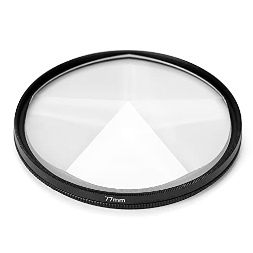 Docooler 77mm Glas Pentaprism Filter, Kamerafilter Fotografie Vordergrund Unschärfe Film Fotografie Requisiten