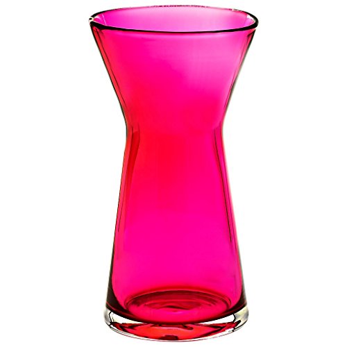 CRISTALICA VaseBouquet Vase Blumenvase VIP Stiller Rot H 22 cm Handgemachte und Mundgeblasene Glasvase Tischvase