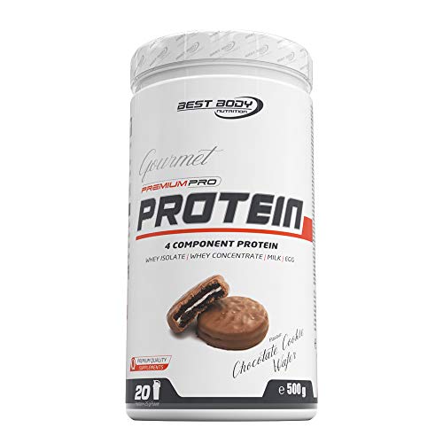 Best Body Nutrition Gourmet Premium Pro Protein Chocolate Cookie Wafer Dose, 500 g