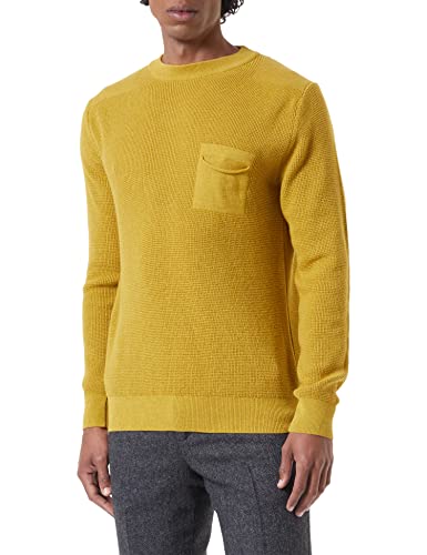 Sisley Herren L/S 103ES100Q Sweater, Mustard 92W, XL