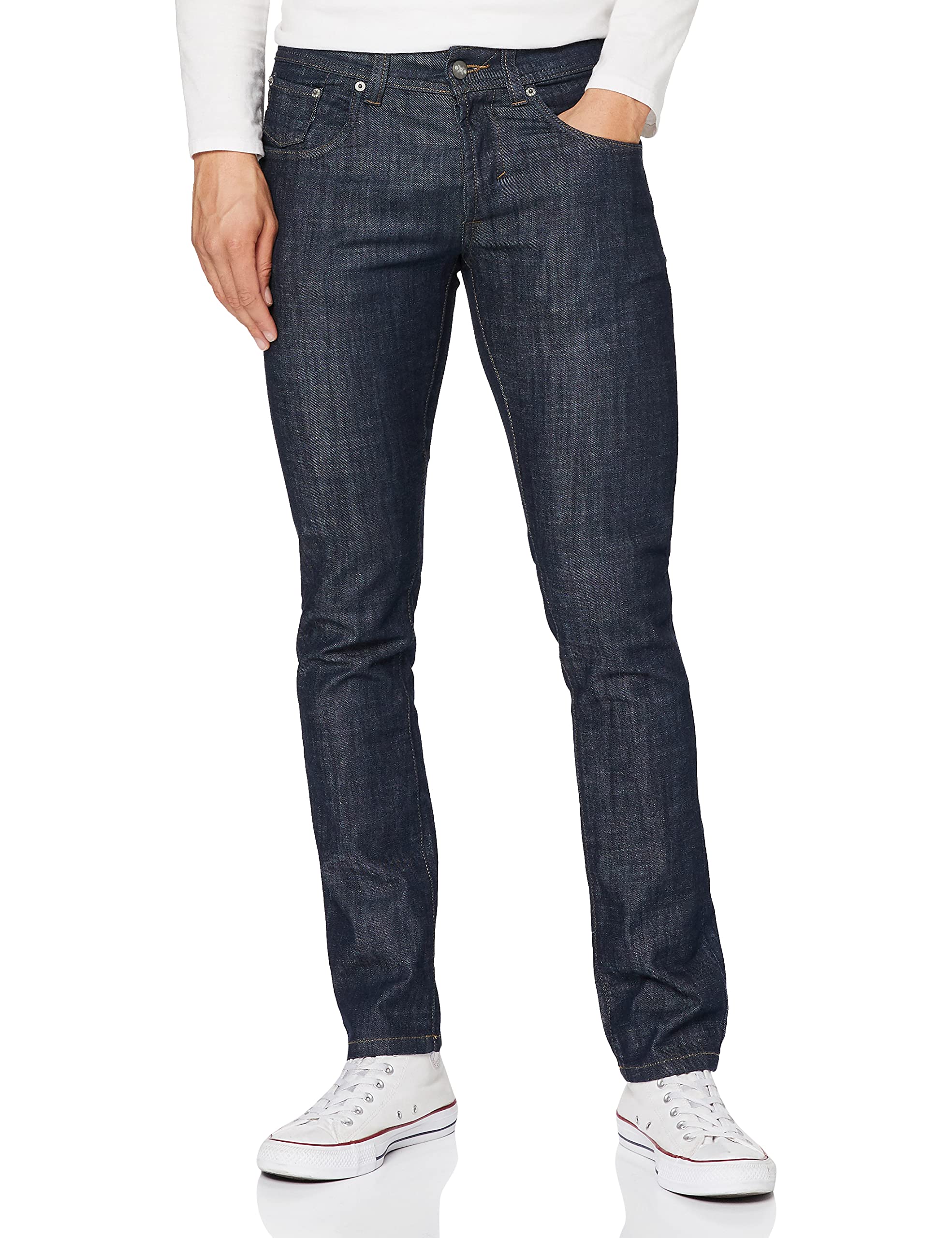 Mick Morrison Herren Stretch Jeans Senzo Raw Look Slim Fit, Schwarz (Dark Denim 116), W31/L32