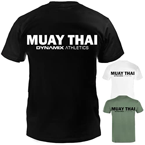 Dynamix Athletics T-Shirt Muay Thai Classic - Thaiboxen Thailand Kampfsport Shirt für Herren für Sport und Freizeit (as3, Alpha, m, Regular, Regular, Weiß)