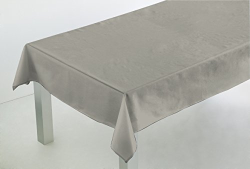 Comptoir du Linge lpr07008 Tischdecke rechteckig Polyester/Baumwolle grau Perle 300 x 150 x 0,5 cm