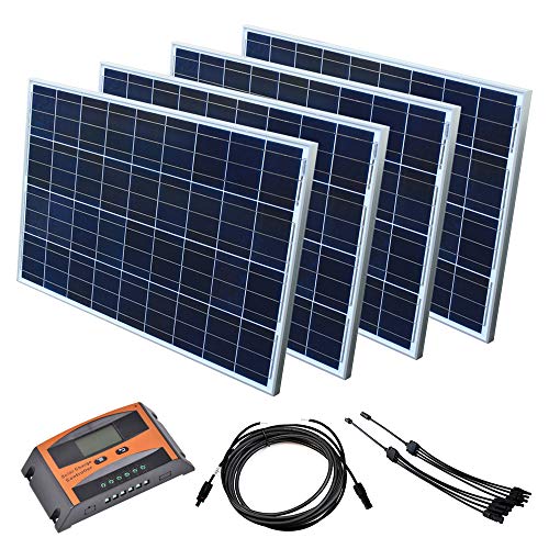 Solar Set 12 V Solaranlage Solarkit PV Inselanlage Wohnmobil Solarmodul Laderegler, Wattzahl:400 W