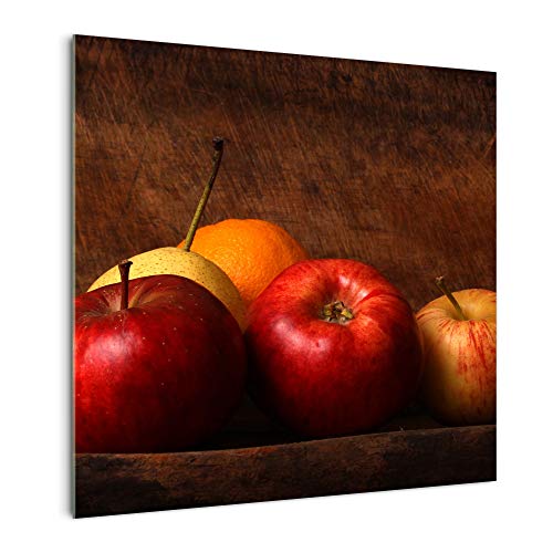 DekoGlas Küchenrückwand 'Saftige Äpfel' in div. Größen, Glas-Rückwand, Wandpaneele, Spritzschutz & Fliesenspiegel