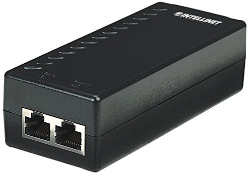 Intellinet Power over Ethernet (PoE) Injektor (1 Port, 48 V DC, IEEE 802.3af kompatibel) schwarz 524179