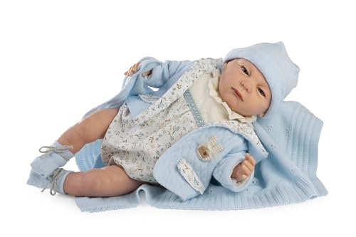 Berbesa Mein Baby Reborn, Puppe mit Blauer Jacke