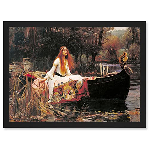 John William Waterhouse The Lady Of Shalott Painting 1888 Artwork Framed A3 Wall Art Print