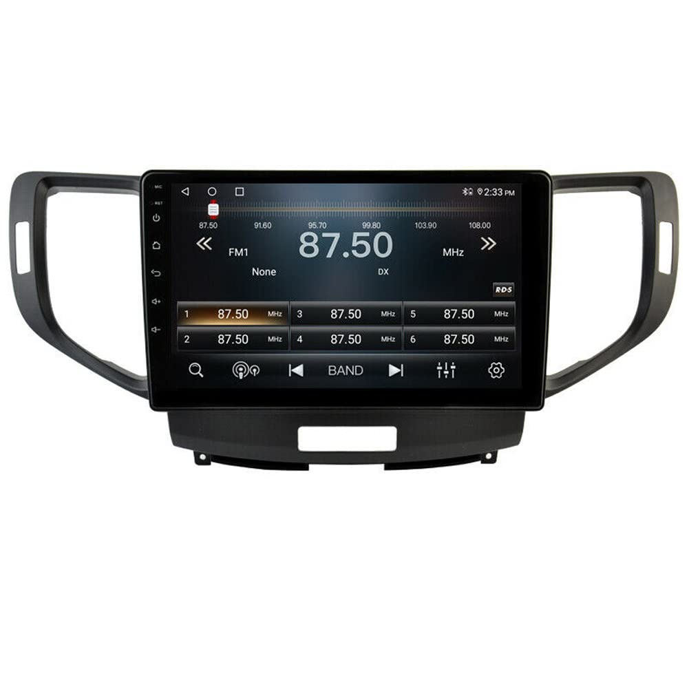 Autosion Android 10 Auto GPS, Stereo-Haupteinheit, Navi-Radio, Multimedia, WLAN, für Honda Accord 2008 2009 2010 2011 2012 Lenkradsteuerung Eingebautes kabelgebundenes CarPlay