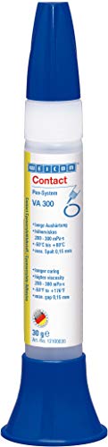 Weicon 12100030 Contact VA 300 Cyanacrylat-Klebstoff 30g Gummi, Holz, Leder & Kunststoff, farblos,