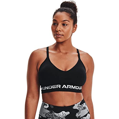 Under Armour Damen Seamless Low Long Sport-BH, Black / / Halo Gray (001), MD