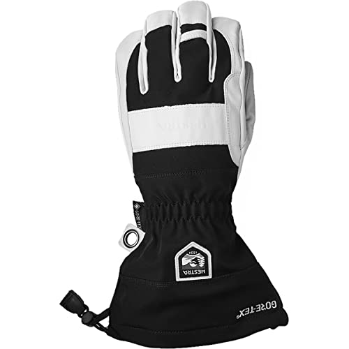 Hestra Herren Army Leather Heli Ski GTX Gore Grip Technology HandschuheSchwarz/Weiß/Grau 9