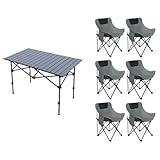 BVVINCT Camping Tisch Tragbarer Outdoor-Klapptisch Und Stuhl-Set, Outdoor-Grill, Camping, Klapptisch, Eierbrötchen-Esstisch Campingtisch (Color : Blue, Size : B)