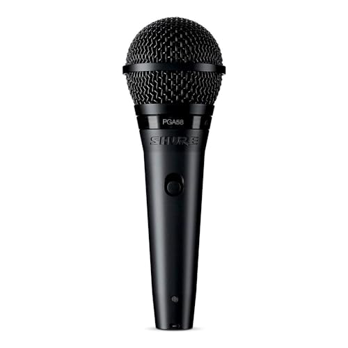 Dynamisches Sprach-/Gesangsmikrofon Shure PGA58 mit Nierencharakteristik, inkl. XLR-Kabel