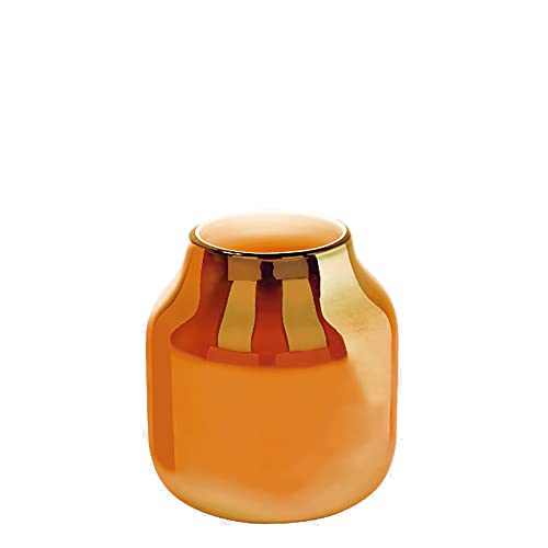 Ferrata Vase H24,5 D22 cm Mittel Kürbis/Metallic