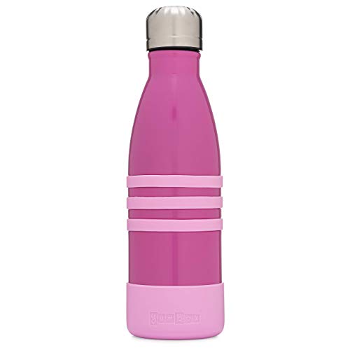 Yumbox Aqua Wasserflasche, Edelstahl, dreifach isoliert, 420 ml, Pazifikrosa