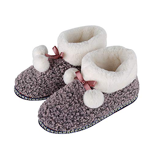 Rojeam Familie Nette Hausschuhe Winter Warm House Schuhe Stiefel Indoor Outdoor für Unisex Männer Frauen Kinder