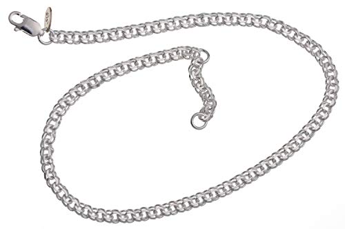 Fußkette Garibaldi Breite 3,6mm 925 Silber Länge wählbar von 23-30cm