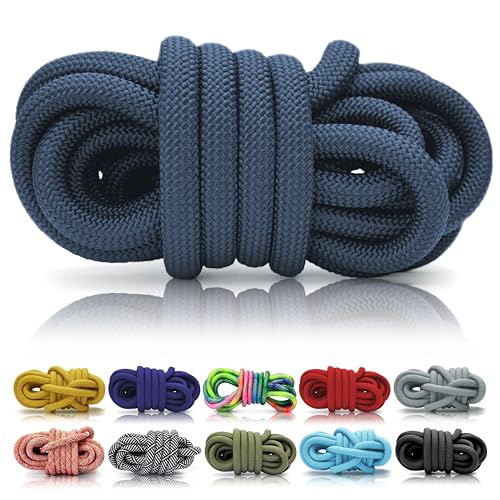 Ganzoo © PPM Seil 20 Meter, Tauseil, Hunde-Leine, Halsband, Takeln, Polypropylen Multifilem Rope, 10mm Stärke, Jeansblau