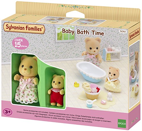 Sylvanian Families 5092 Baden mit Mutter und Baby - Puppenhaus Spielset