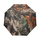 Hunihuni Regenschirm mit Tarnmuster, automatisch, faltbar, Winddicht, wasserdicht, UV-Schutz, Sonnenschutz