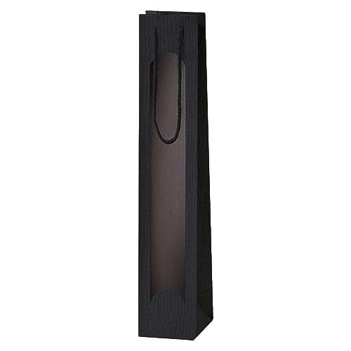 1er Flaschentragetasche Lino schwarz 7 + 7 x 38 cm, 20 Stück