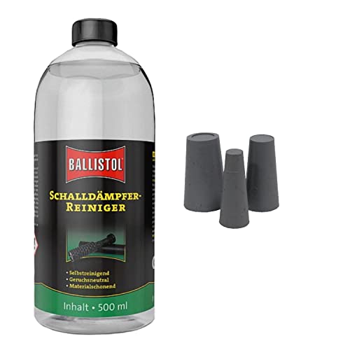 Jagdaktiv BALLISTOL Schalldämpfer-Reiniger 0,5 Liter Flasche inkl. 3 Gummikorken