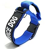 Pet Online Hundehalsband nylon verstellbare weiche, bequeme Tragen mit Griff Halsband, blau, L: 5* 49-76 cm