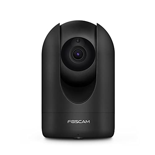 Foscam - R2M-B – IP-Kamera für den Innenbereich, motorisiert, 2 MP, Schwarz – Überwachungskamera mit Fernbedienung – Smartphone-App – Bewegungserkennung
