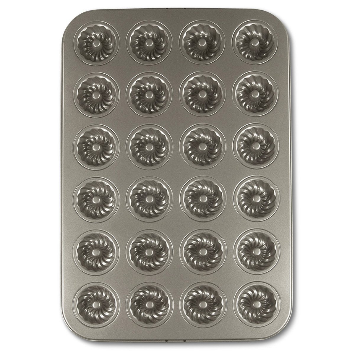 Staedter - we love baking Serie - Backblech Mini Guglhupf Konfekt - 38 x 26 cm - für 24 Minis ø 4,5 cm/H 1,5 cm - hochwertige Antihaftbeschichtung